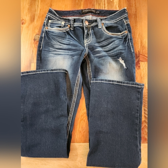 TwentyOne Black Denim Jeans Size 9/10 Regular - Picture 5 of 5